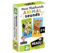 HEADU - Maxi Flashcards Montessori Animal Sounds - Riconosci e Ascolta il Verso Degli Animali | Con App Dedicata per l'Ascolto, Giochi Educativi 1-4 Anni, Regalo Natale Pasqua, Made In Italy