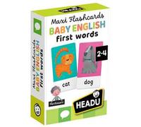 HEADU - Maxi Flashcards Montessori Baby English - Prime Parole in Inglese | Flashcards 2-4 Anni, Giochi Educativi Montessori, Pronuncia e Ascolto con App Dedicata, Regalo Natale Pasqua, Made In Italy