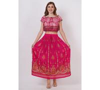 Maxi gonna casual donna floreale ricami antichi fiori assortiti lotto 5 pezzi