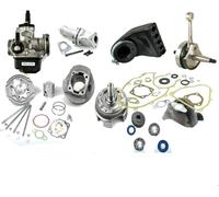 MAXI KIT GRUPPO TERMICO RACING + ALBERO MOTORE ANTICIPATO ADATTO PER VESPA 50 130 PK XL APE 50 CONO 20 CARBURATORE 24 COLLETTORE LAMELLARE