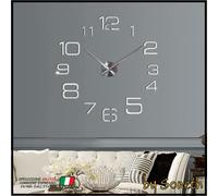 MAXI OROLOGIO GIGANTE 3D DA A PARETE CON NUMERI ADESIVI PER CUCINA, SOGGIORNO