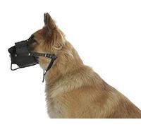 Maxi-Pet 80837 - Museruola in Pelle, U 26 cm, profondità Cestino: 7,5 cm, Taglia M, Colore: Nero