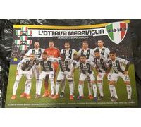 MAXI POSTER SQUADRA FC JUVENTUS 2018/2019 L'OTTAVA MERAVIGLIA DOMINIO BIANCONERO