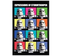 Maxi poster Star Wars Expression of Stormtrooper - cornice in legno nero