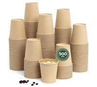 Maxi Products - Bicchieri da caffè usa e getta Kraft - Bicchieri Cartone - Bicchieri usa e getta Catering - Bicchieri caffè da asporto - APTO BEVANDE CALDE E FREDDE (300 cc, 500 pezzi)