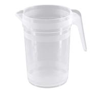 MAXI PRODUTS - 10 pezzi Caraffa in plastica da 1 litro - Plastica (PP) Trasparente - Riciclabile e riutilizzabile - Maniglia Infrangibile - Gazpacho - Sangria - Birra - Limonata - Speciale ostello