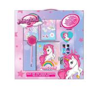 MAXI SET DIARIO SEGRETO GLITTERATO MAGICO UNICORNO ACCESSORI GIOCO PER BAMBINA