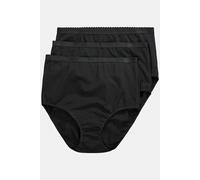 Ulla Popken Slips, 3er-Pack Mutande da Uomo, Schwarz, 72 Donna