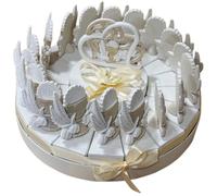 Maxi Torta Prima Comunione Con Vano Centrale Cuore E Calice D.30 Cm Con 18 Scato