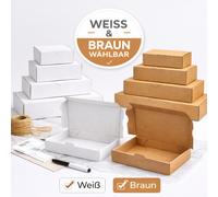 Maxibrief Piccolo Pacco Spedizione Merci Scatole A4 A5 A6 B4 Marrone / Bianco