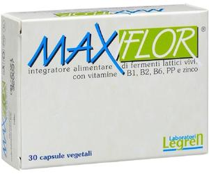 Maxiflor Integratore Fermenti Lattici Vivi Vitamina B1 B2 B6 PP Zinco