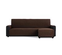MAXIFUNDAS | Copridivano con chaise longue, imbottito, bracciolo destro 200 cm - Copridivano extra morbido, marrone - copridivano con cinghie posteriori - Copridivano con chaise longue, proteggi