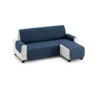 MAXIFUNDAS | Copridivano con chaise longue, imbottito, bracciolo destro 200 cm - copridivano extra morbido blu - copridivano con cinghie posteriori - copridivano con chaise longue, proteggi divano,