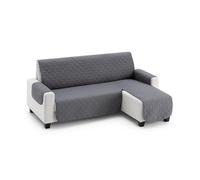MAXIFUNDAS | Copridivano con chaise longue, imbottito, bracciolo destro 200 cm - Copridivano extra morbido grigio - copridivano con cinghie posteriori - Copridivano con chaise longue, proteggi divano,
