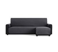 MAXIFUNDAS | Copridivano con chaise longue, imbottito, bracciolo destro 220 cm - Copridivano extra morbido grigio - copridivano con cinghie posteriori - Copridivano con chaise longue, proteggi divano,