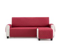 MAXIFUNDAS | Copridivano con chaise longue, imbottito, bracciolo destro 220 cm - copridivano extra morbido rosso - copridivano con cinghie posteriori - copridivano per chaise longue proteggi divano,
