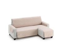 MAXIFUNDAS | Copridivano con chaise longue, imbottito, bracciolo destro 240 cm - Copridivano extra morbido beige - Copridivano con cinghie posteriori - Copridivano con chaise longue, proteggi divano,