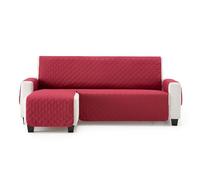 MAXIFUNDAS | Copridivano con chaise longue, imbottito, bracciolo sinistro 200 cm - copridivano extra morbido rosso - copridivano con cinghie posteriori - copridivano con chaise longue, proteggi