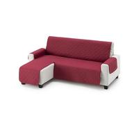 MAXIFUNDAS | Copridivano con chaise longue, imbottito, bracciolo sinistro 280 cm - copridivano extra morbido rosso - copridivano con cinghie posteriori - copridivano con chaise longue, proteggi