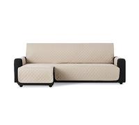 MAXIFUNDAS | Copridivano con chaise longue, imbottito, bracciolo sinistro 280 cm - Copridivano extra morbido beige - Copridivano con cinghie posteriori - Copridivano con chaise longue, proteggi
