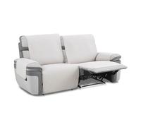 MAXIFUNDAS - Copridivano imbottito Relax 2 posti in Slam, avorio, salvasofà repellente ai liquidi e con retro antiscivolo.