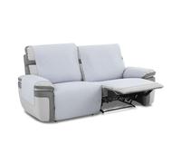 MAXIFUNDAS - Copridivano imbottito Relax 2 posti in Slam, grigio chiaro, salvasofa, repellente ai liquidi e con retro antiscivolo.