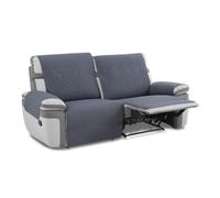 MAXIFUNDAS - Copridivano imbottito Relax 2 posti in Slam, Grigio. Salvasofa, repellente ai liquidi e con retro antiscivolo.