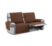 MAXIFUNDAS - Copridivano imbottito Relax 2 posti in Slam, Marrone, salvasofà repellente ai liquidi e con retro antiscivolo.