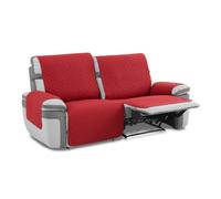 MAXIFUNDAS - Copridivano imbottito Relax 3 posti Slam, rosso - salvasofà repellente ai liquidi e con retro antiscivolo.
