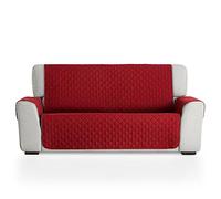 MAXIFUNDAS | Copridivano imbottito reversibile 4 posti - copridivano extra morbido rosso/beige - copridivano con strisce elastiche di fissaggio - copridivano modello MAUI