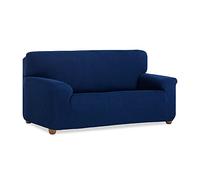 MAXIFUNDAS | Copridivano Vega 2 posti - Copridivano elasticizzato colore blu - copridivano antiscivolo tessuto jacquard - copridivano extra morbido cinghie posteriori vestibilità
