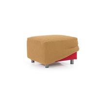 MAXIFUNDAS | Custodia per pouf quadrato RELIVE | Tessuto resistente e ultra morbido | Misura lavabile in lavatrice | Taglia XL | Colore giallo | Made in Italy