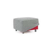 MAXIFUNDAS | Custodia per pouf quadrato RELIVE | Tessuto resistente e ultra morbido | Misura lavabile in lavatrice | Taglia XL | Colore perla | Made in Italy