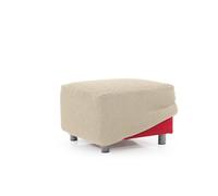 MAXIFUNDAS | Custodia per pouf quadrato RELIVE | Tessuto resistente ed ultra morbido | Misura lavabile in lavatrice | Taglia XL | Colore beige | Made in Italy