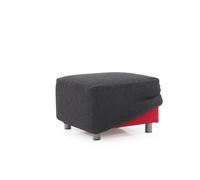 MAXIFUNDAS | Fodera per pouf quadrato RELIVE | Tessuto resistente e ultra morbido | Misura lavabile in lavatrice | Dimensioni standard | Colore grigio scuro | Made in Spagna
