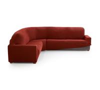 MAXIFUNDAS FUNDAS DE SOFA & CHAISE LONGUE. Copridivano ad angolo Relive Color Caldera. Fodera protettiva super elastica per divano ad angolo.