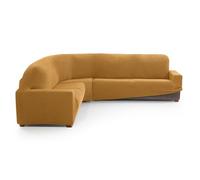 MAXIFUNDAS FUNDAS DE SOFA & CHAISE LONGUE. Copridivano ad angolo Relive colore giallo. Fodera protettiva super elastica per divano ad angolo.