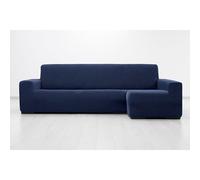 MAXIFUNDAS FUNDAS DE SOFA & CHAISE LONGUE. Fodera per chaise longue, super elastica, con braccio destro lungo (davanti a sinistra), marino. Copridivano super elastico Chaise Longue