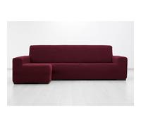 MAXIFUNDAS FUNDAS DE SOFA & CHAISE LONGUE. Fodera per chaise longue, super elastica, con braccio sinistro lungo (Mirando di fronte), Bordeaux. Copridivano super elastico Chaise Longue