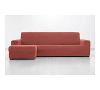 MAXIFUNDAS FUNDAS DE SOFA & CHAISE LONGUE. Fodera per chaise longue, super elastica, con braccio sinistro corto (Mirando di fronte), corallo. Copridivano super elastico Chaise Longue