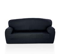 MAXIFUNDAS FUNDAS DE SOFA & CHAISE LONGUE Maxxicover - Copridivano elasticizzato Strada 2 posti nero