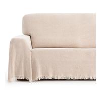 MAXIFUNDAS | Plaid 180 x 260 valida per divano o letto, copriletto multiuso Mags colore beige, coperta plaid divano extra morbida e comfort totale, plaid per letto made in spain