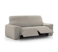 Maxifundas - Vega, Copridivano relax 3 posti, con 2 alza piedi, grigio chiaro