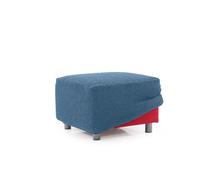 MAXIFUNDE | Custodia per pouf quadrato RELIVE | Tessuto resistente e ultra morbido | Misura lavabile in lavatrice | Taglia XL | Colore Celeste | Made in Italy