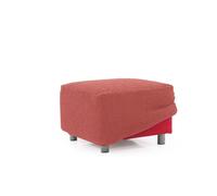 MAXIFUNDE | Custodia per pouf quadrato RELIVE | Tessuto resistente ed ultra morbido | Misura lavabile in lavatrice | Taglia XL | Colore Corallo | Made in Italy