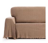 MAXIFUNDE | Plaid 180 x 260 valida per divano o letto, copriletto multiuso Mags colore lino, plaid divano al tatto extra morbido e comfort totale, plaid per letto made in spain
