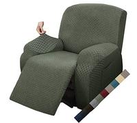 MAXIJIN Copridivano Elasticizzato reclinabile 1 Posti Jacquard Salvadivano Copripoltrona (Army Green)