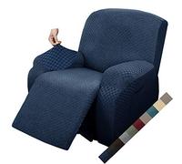 MAXIJIN Copridivano Elasticizzato reclinabile 1 Posti Jacquard Salvadivano Copripoltrona (Blu Navy)