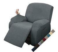 MAXIJIN Copridivano Elasticizzato reclinabile 1 Posti Jacquard Salvadivano Copripoltrona (Grigio)