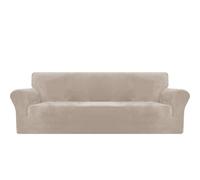 MAXIJIN - Copridivano in velluto spesso, 3 posti, super elasticizzato, per cani, gatti e animali domestici, 1 pezzo, protezione elasticizzata per mobili, in peluche (3 posti, colore: cachi)